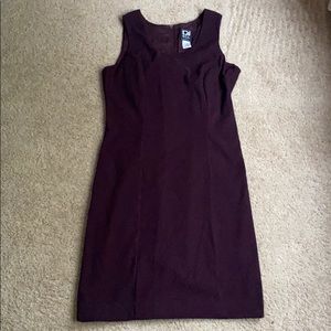 LAST CHANCE Vintage 90s Plum Velvet Sleeveless Sheath Dress